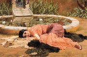 John William Godward Dolce far Niente or Sweet Nothings oil on canvas